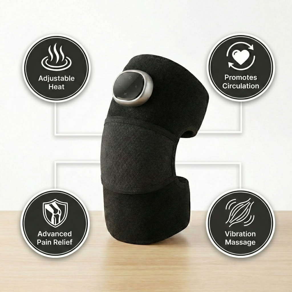 Vibraheat Knee Pads – Heat & Massage System for Chronic Knee Pain Relief